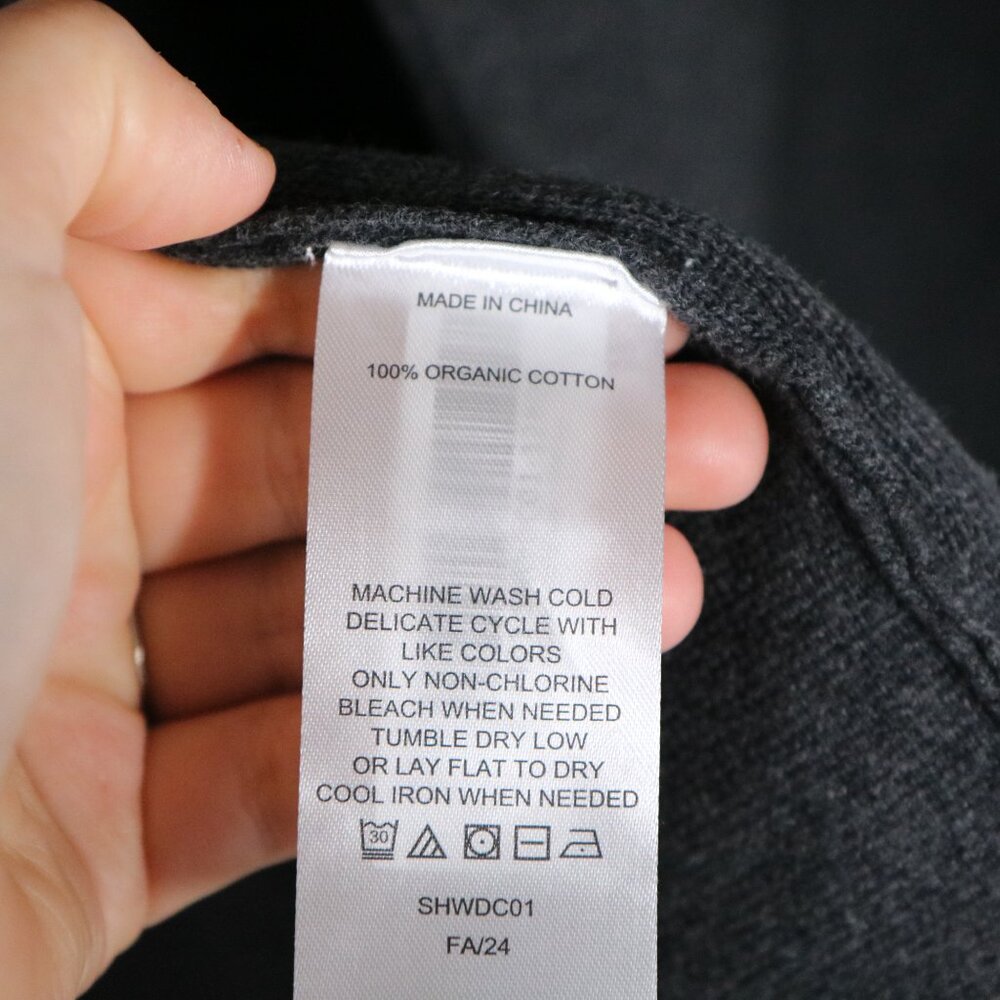 Quince 100% Organic Cotton Knit Blazer Women 1X Charcoal Gray Minimalist Neutral - Picture 5 of 7